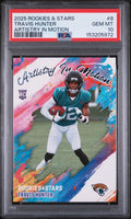 Graded 2025 Panini Rookies & Stars Travis Hunter #8 Artistry in Motion Rookie RC Football Card PSA 10 Gem Mint