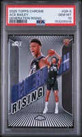 Graded 2025 Topps Chrome Ace Bailey #GR5 Generation Rising Rookie RC Basketball Card PSA 10 Gem Mint
