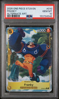Graded 2026 One Piece Franky #010 Alt Art ST29 Trading Card Game PSA 10 Gem Mint