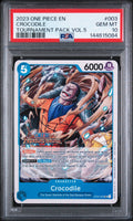 Graded 2023 One Piece Crocodile #003 ST03 Trading Card Game PSA 10 Gem Mint