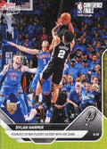 2025 Topps Now Dylan Harper #314 Gold Foil /50 Youngest in NBA Playoff History with 4x5 Game San Antonio Spurs Rookie RC Basketball Card