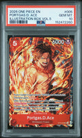 Graded 2026 One Piece Portgas D Ace #005 ST15 Trading Card Game PSA 10 Gem Mint