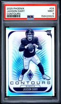 Graded 2025 Panini Phoenix Jaxson Dart #24 Contours Rookie RC Football Card PSA 9 Mint