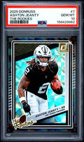 Graded 2025 Donruss Ashton Jeanty #7 The Rookies Rookie RC Football Card PSA 10 Gem Mint