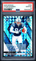 Graded 2025 Panini Mosaic Tyler Warren #354 Autograph Rookie RC Football Card PSA 10 Gem Mint