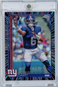 Graded 2025 Topps Chrome Jaxson Dart #306 Neon Pulse Refractor Rookie RC Football Card