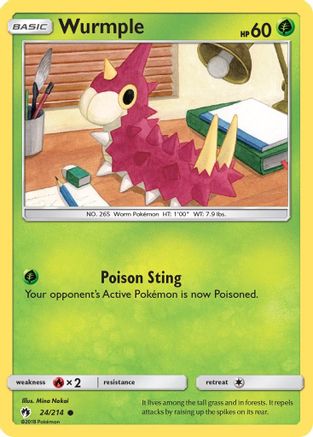 Wurmple 024/214 - SM  Lost Thunder