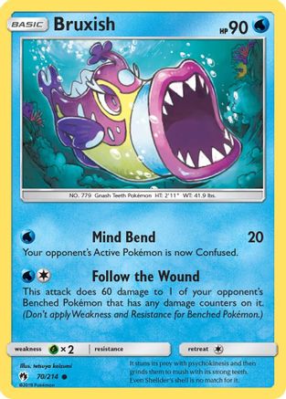 Bruxish 070/214 - SM  Lost Thunder Reverse Holofoil