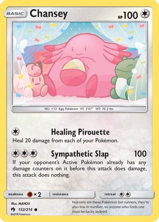 Chansey 152/214 - SM  Lost Thunder Reverse Holofoil