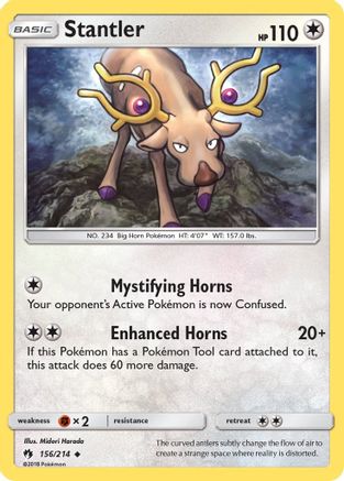 Stantler 156/214 - SM  Lost Thunder Reverse Holofoil