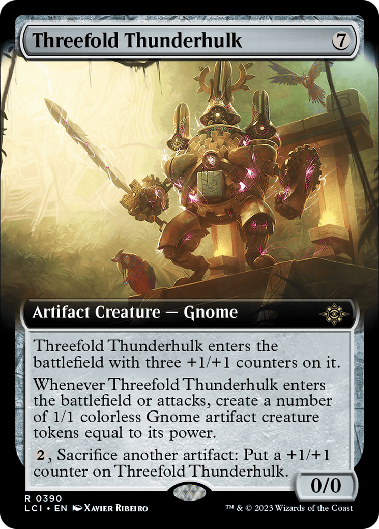 Threefold Thunderhulk (LCI-390) - The Lost Caverns of Ixalan: (Extended Art) Foil