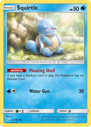 Squirtle 022/181 - SM  Team Up Reverse Holofoil