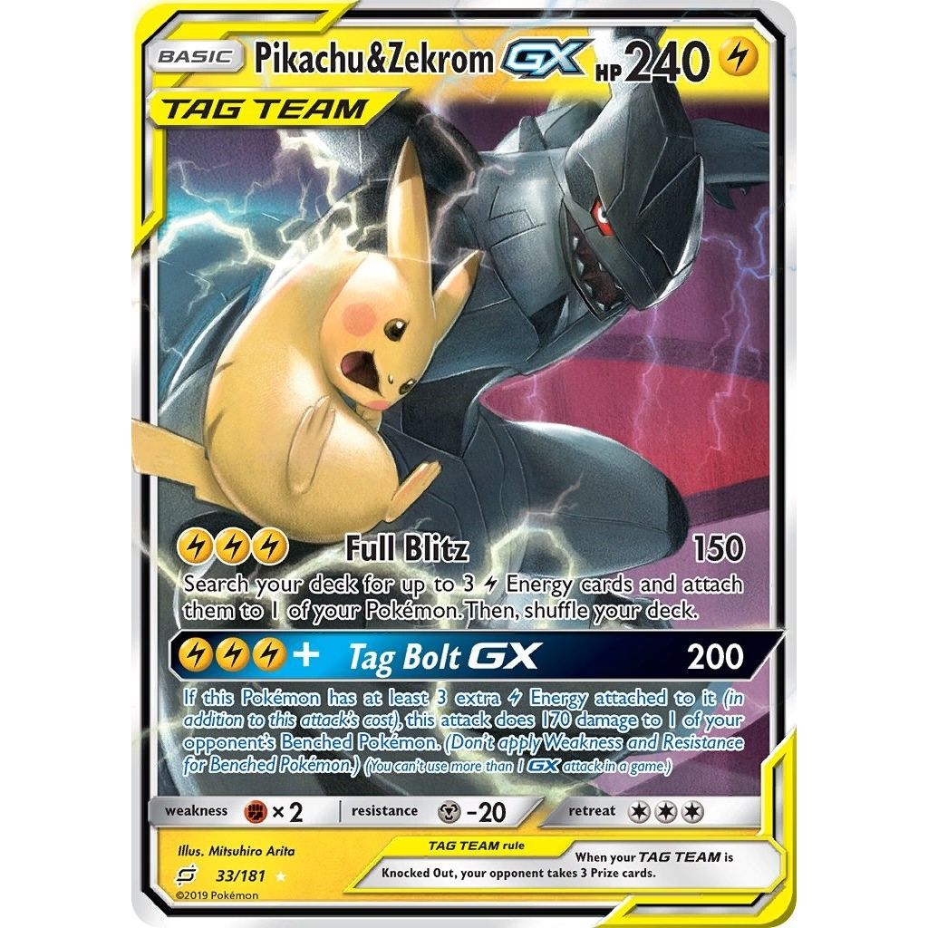 Pikachu & Zekrom GX (33/181) (SM - Team Up)