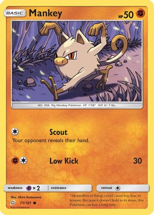 Mankey 071/181 - SM  Team Up