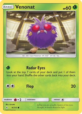 Venonat 009/214 - SM  Unbroken Bonds