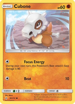 Cubone 090/214 - SM  Unbroken Bonds