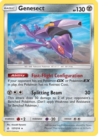 Genesect 127/214 - SM  Unbroken Bonds Reverse Holofoil