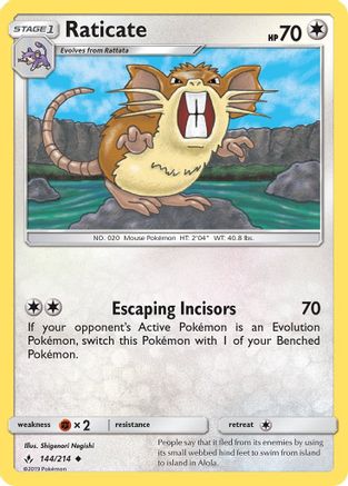 Raticate 144/214 - SM  Unbroken Bonds