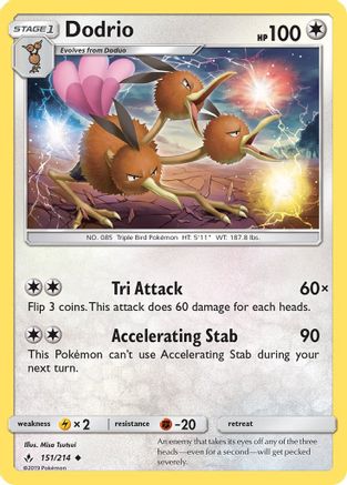 Dodrio 151/214 - SM  Unbroken Bonds