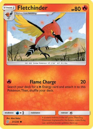Fletchinder 031/236 - SM  Unified Minds Reverse Holofoil