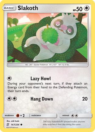 Slakoth 167/236 - SM  Unified Minds