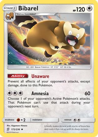 Bibarel 172/236 - SM  Unified Minds