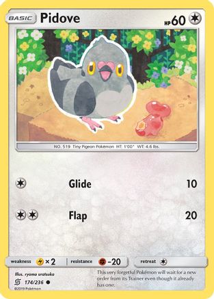 Pidove 174/236 - SM  Unified Minds Reverse Holofoil