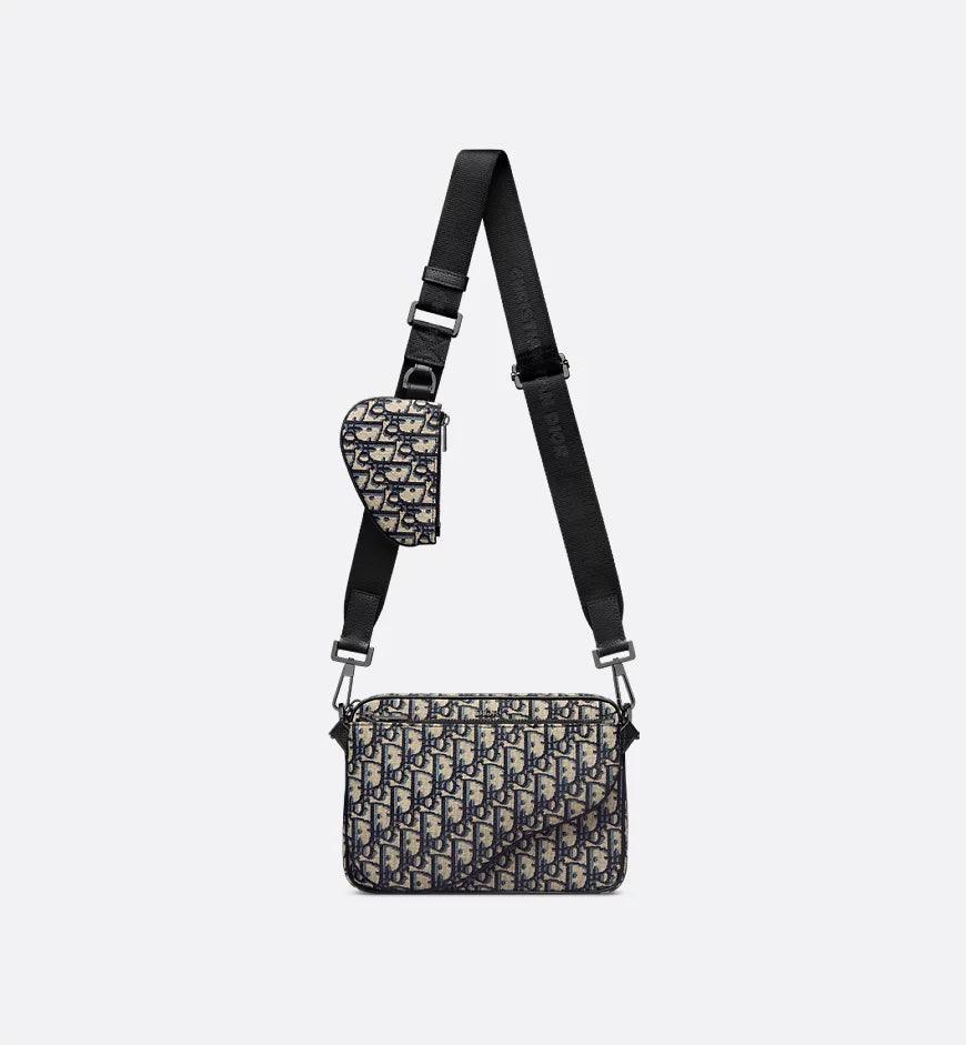 Dior Saddle Triple Pouch Black Dior Oblique Jacquard