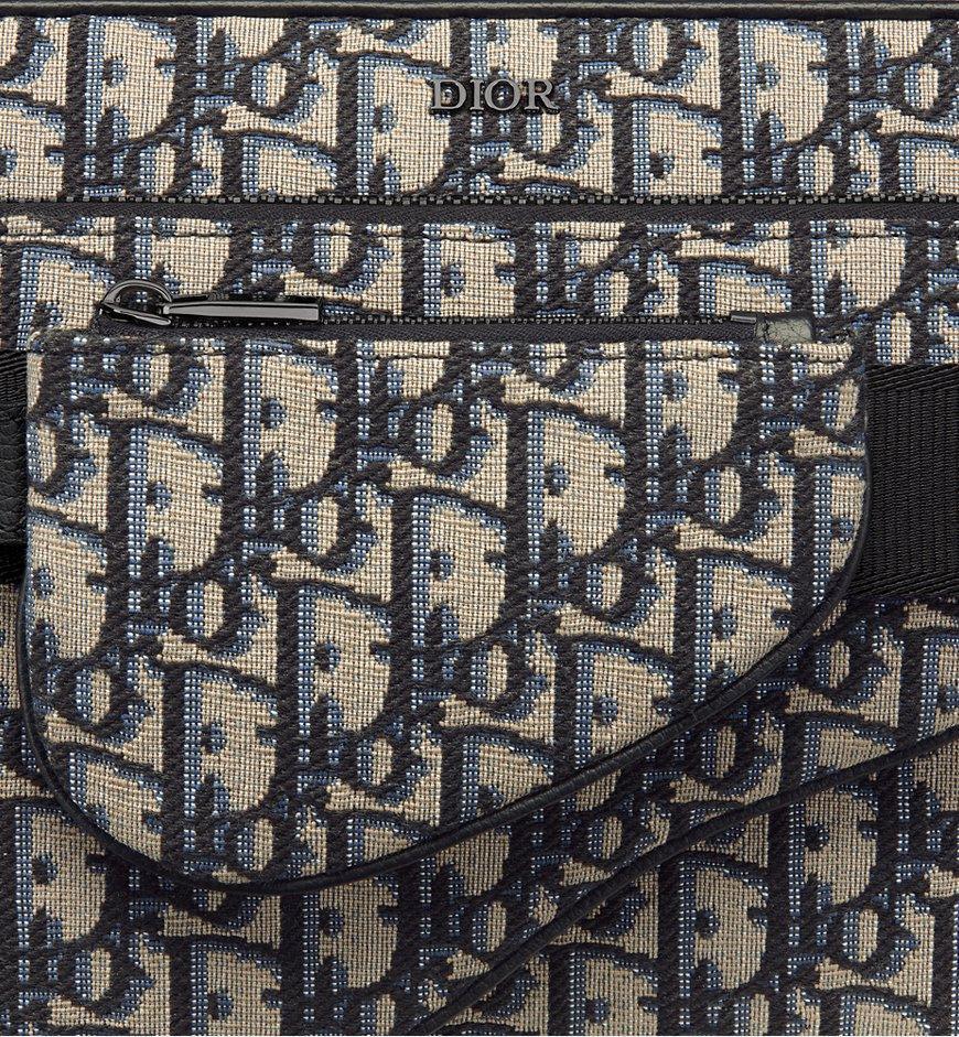 Dior Saddle Triple Pouch Black Dior Oblique Jacquard
