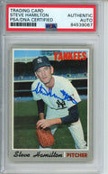Steve Hamilton Yankees Signed/Autographed 1970 TOPPS Card #349 PSA/DNA 166886