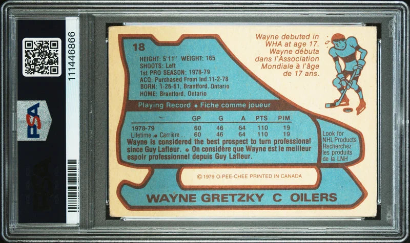Oilers Wayne Gretzky Signed 1979 O-Pee-Chee #18 Rookie Card Auto 10! PSA