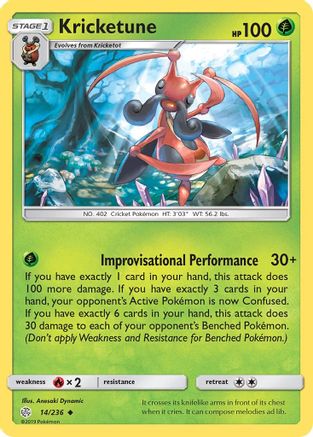 Kricketune 014/236 - SM  Cosmic Eclipse Reverse Holofoil