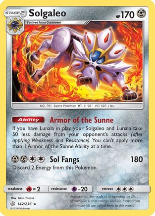 Solgaleo 142/236 - SM  Cosmic Eclipse Holofoil