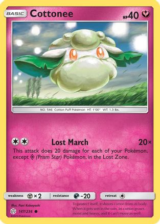 Cottonee 147/236 - SM  Cosmic Eclipse Reverse Holofoil