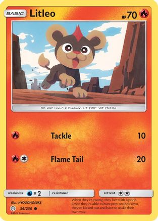 Litleo 036/236 - SM  Cosmic Eclipse Reverse Holofoil