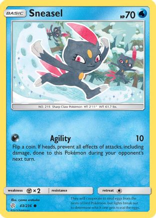 Sneasel 043/236 - SM  Cosmic Eclipse Reverse Holofoil