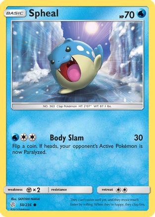 Spheal 050/236 - SM  Cosmic Eclipse Reverse Holofoil