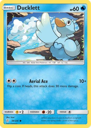 Ducklett 059/236 - SM  Cosmic Eclipse Reverse Holofoil