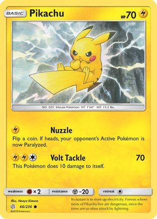 Pikachu 066/236 - SM  Cosmic Eclipse Reverse Holofoil