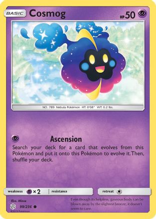Cosmog 099/236 - SM  Cosmic Eclipse Reverse Holofoil