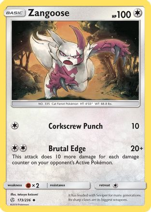 Zangoose 173/236 - SM  Cosmic Eclipse