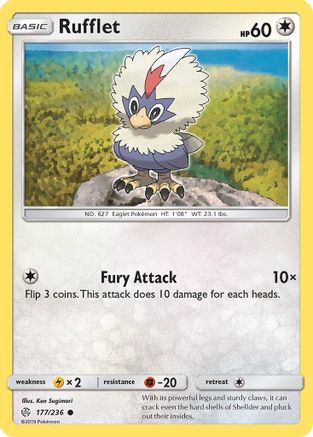 Rufflet 177/236 - SM  Cosmic Eclipse Reverse Holofoil