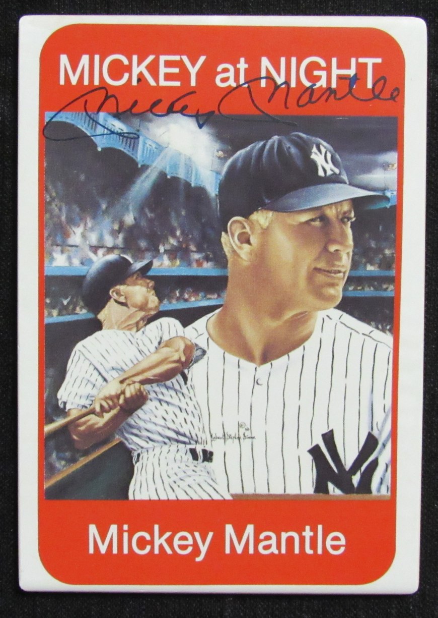 Mickey Mantle HOF Signed 1969 Ceramic Baseball Card 701/1500 NY Yankees 194032