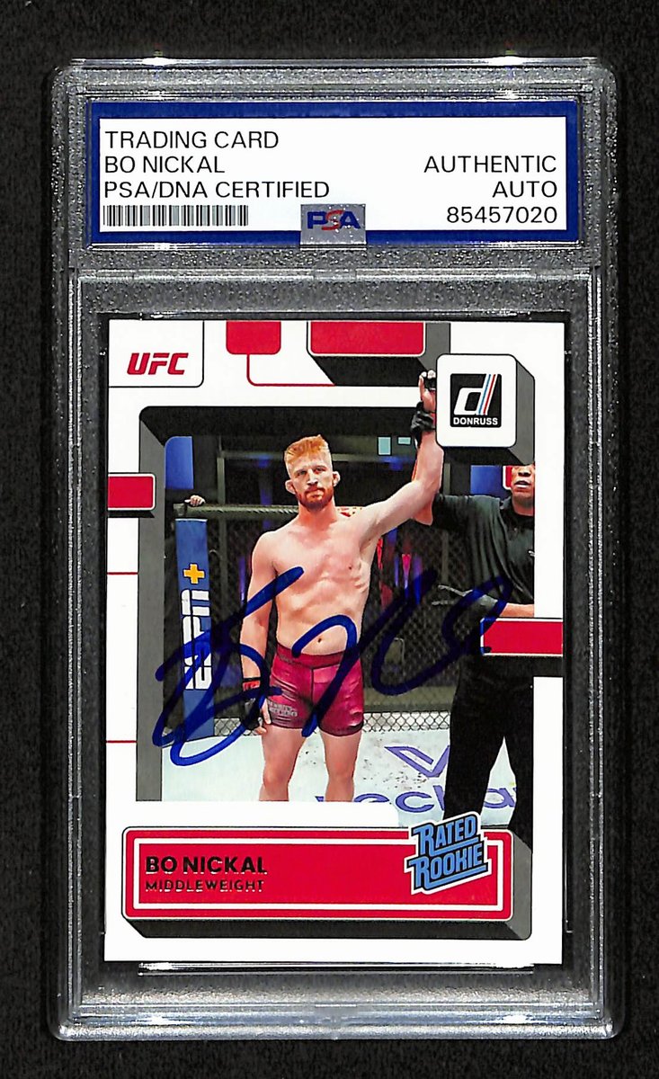 Bo Nickal Signed/Auto 2023 UFC Panini Donruss Rookie RC Card #203 PSA/DNA 195131