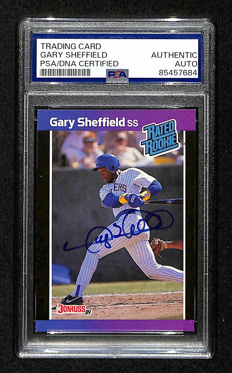Gary Sheffield Signed 1989 Donruss RC Rookie Card #31 Brewers PSA/DNA 195146