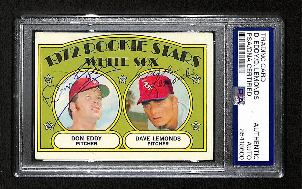 Don Eddy/Dave Lemonds Signed 1972 Topps RC Card #413 White Sox PSA/DNA 195198