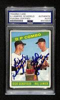 Dick Schofield/Hal Lanier Signed/Auto 1966 Topps Card #156 Giants PSA/DNA 195201