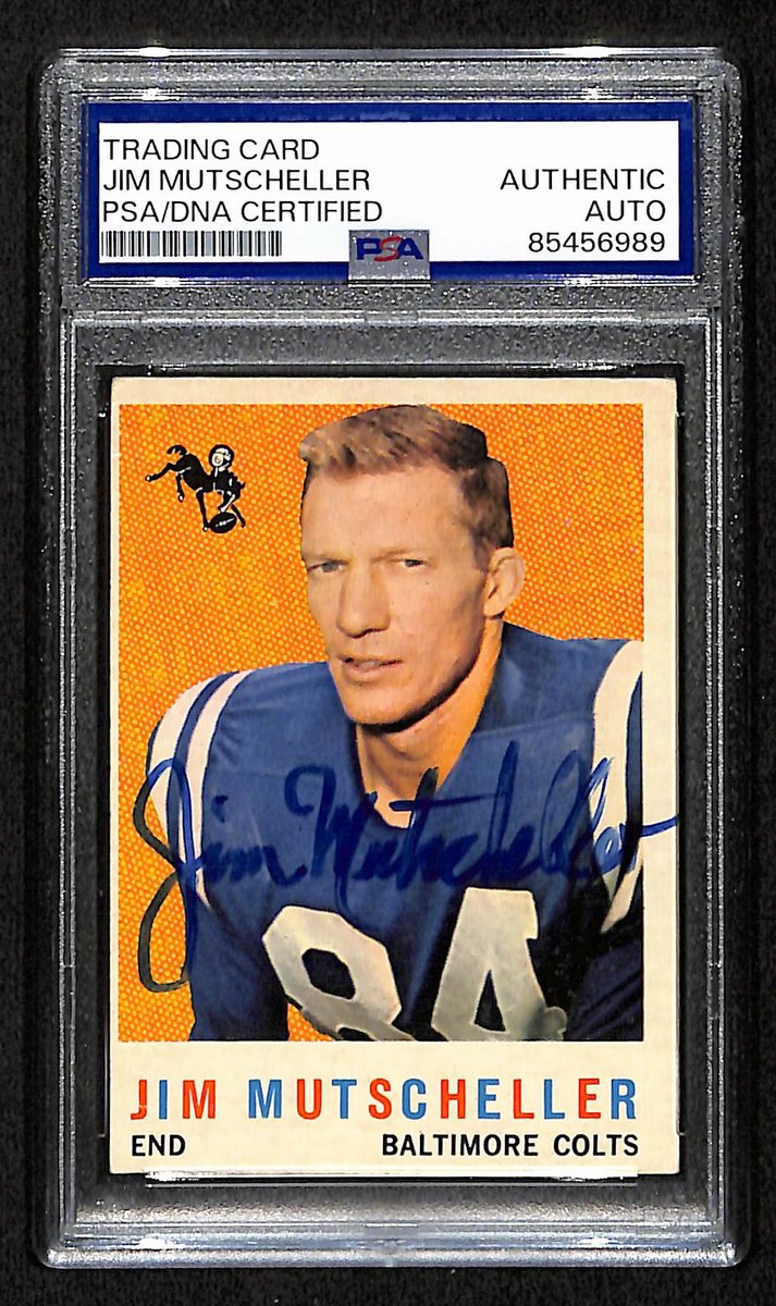 Jim Mutscheller Signed/Auto 1959 Topps Card #89 Baltimore Colts PSA/DNA 195044