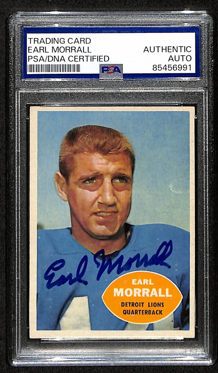 Earl Morgan Signed/Autographed 1960 Topps Card #41 Detroit Lions PSA/DNA 195046