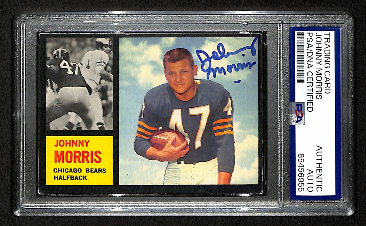 Johnny Morris Signed/Auto 1962 Topps Card #15 Chicago Bears PSA/DNA 195062